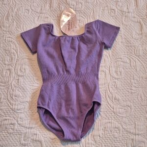 Revolution dancewear girls medium cotton blend purple leotard NWT